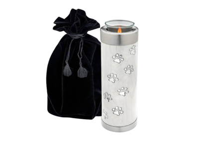 Tall Pet Tealight Urn White